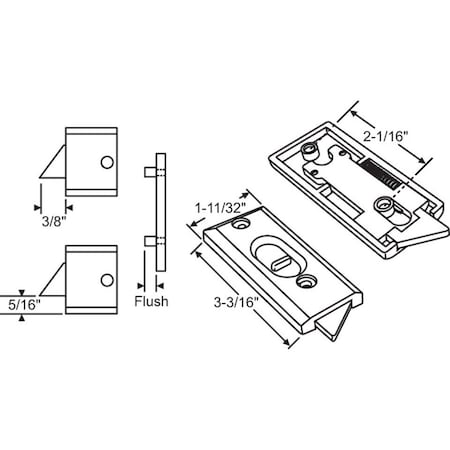 Strybuc White Tilt Latch Assembly 900-16281WA